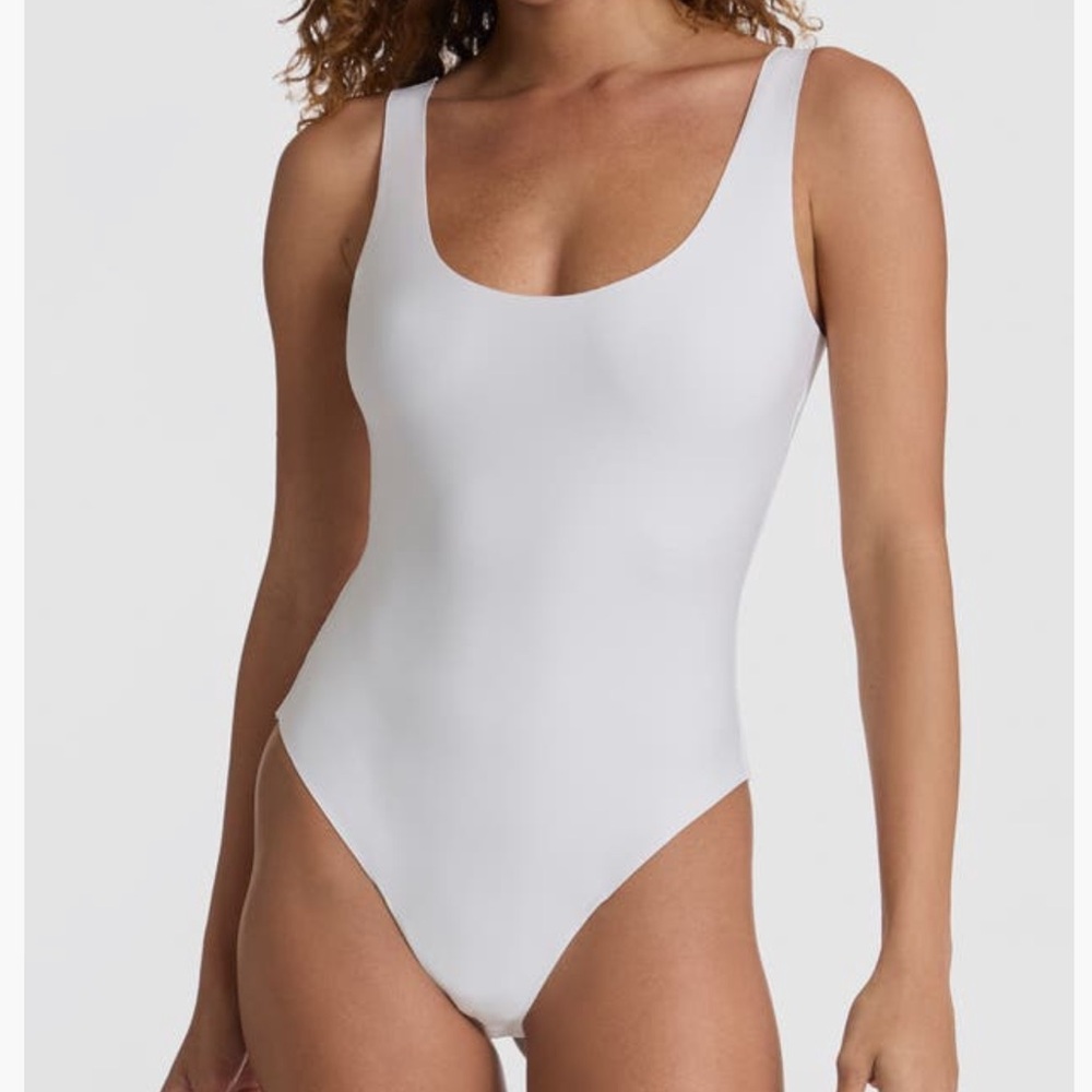 COMMANDO Neoprene Tank Bodysuit | White | Size XS